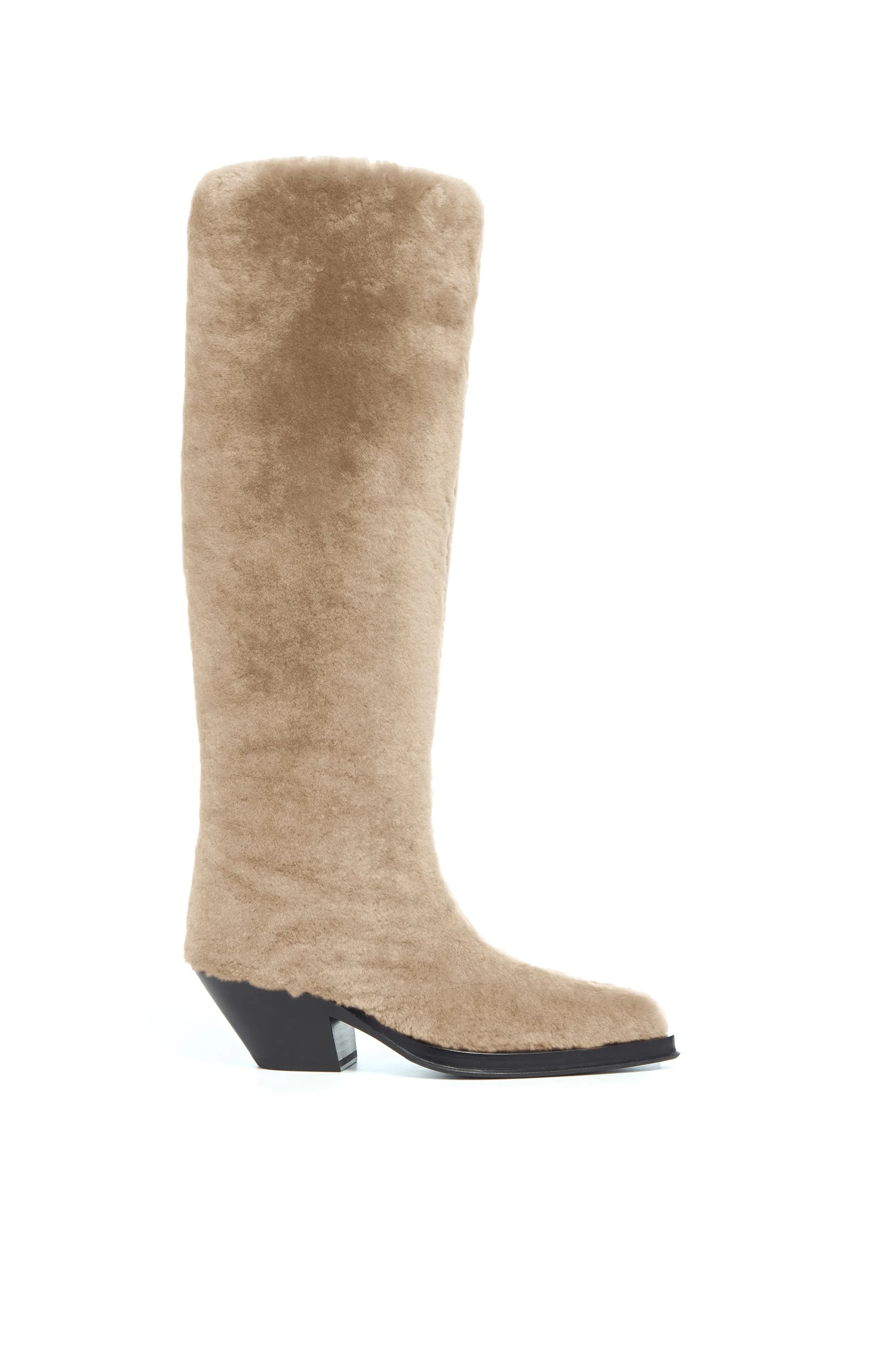 Waite Tall Boot in Champagne Shearling - 1