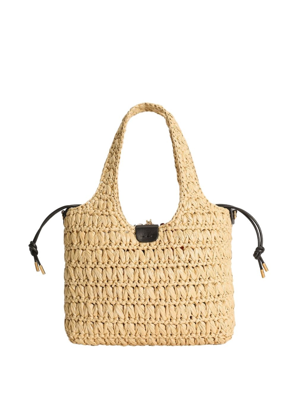 woven-raffia tote bag - 3