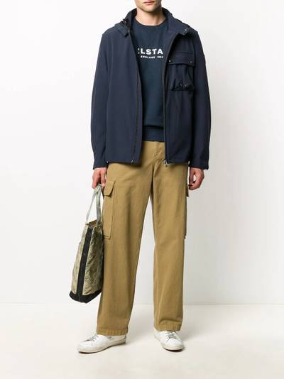 Belstaff crew neck logo sweatshirt outlook