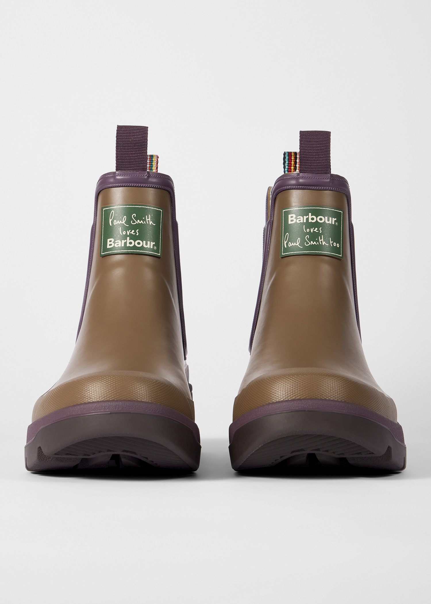 Paul Smith loves Barbour - Women's Tan Ankle Wellingtons - 4