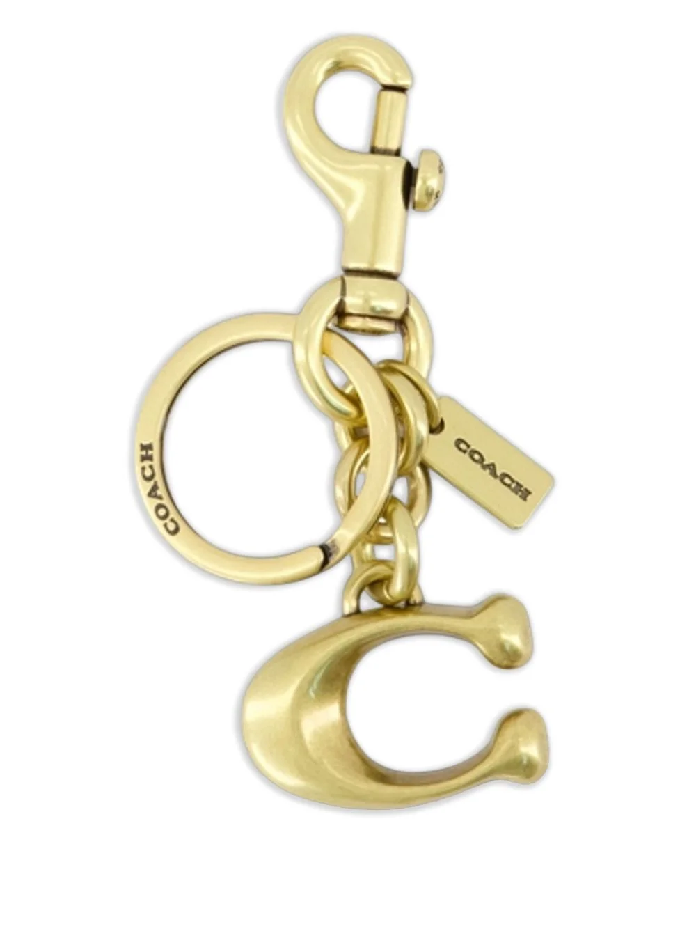 Solid C logo-plaque keyring - 1