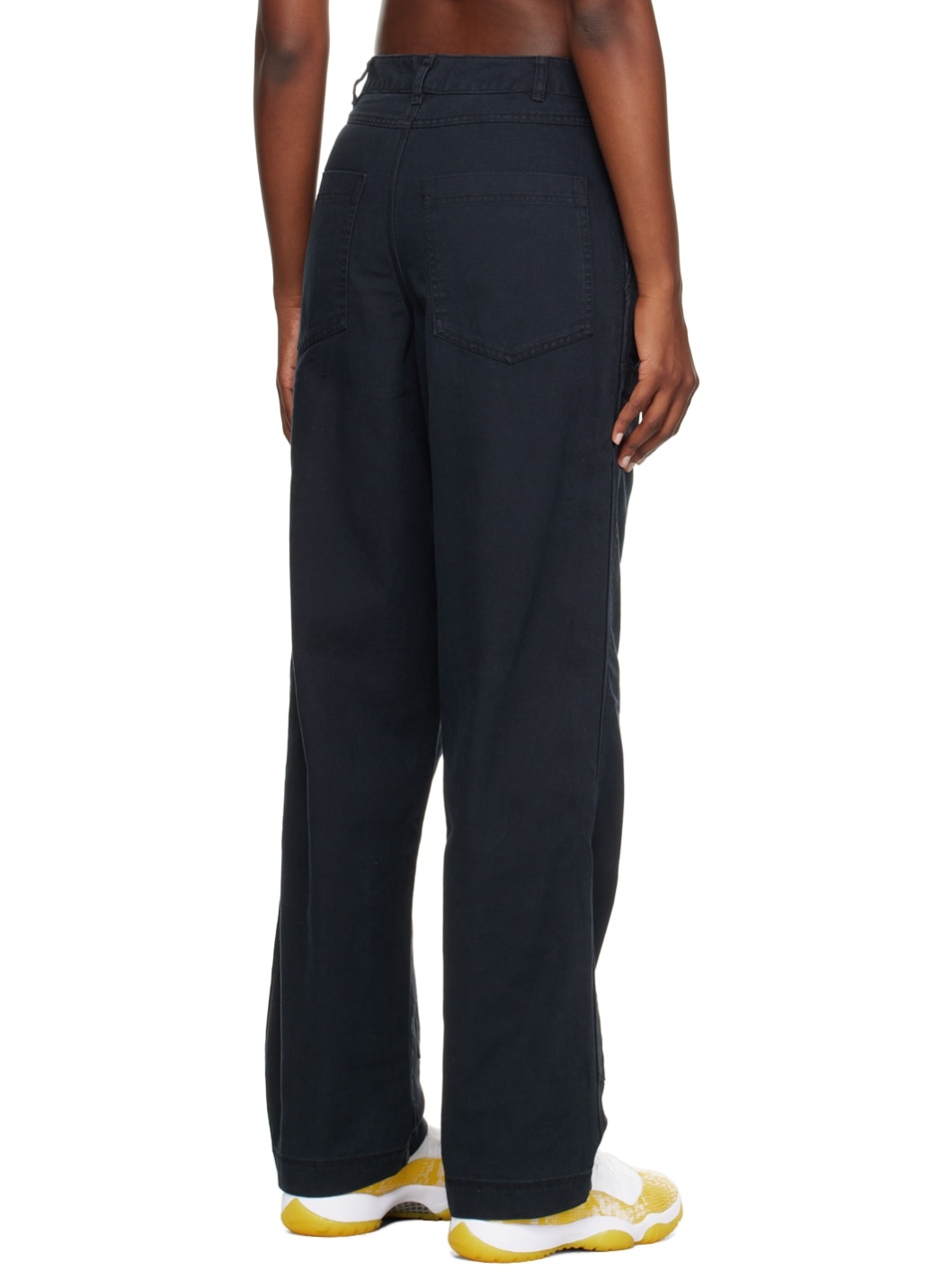 Black Double Panel Trousers - 3