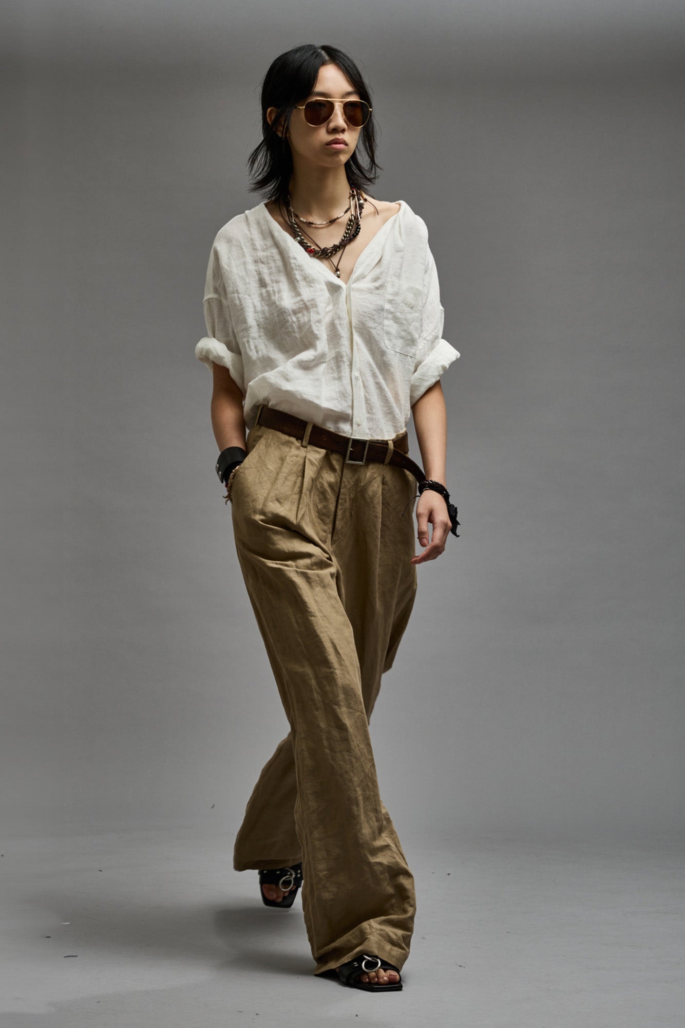 TWISTED NECK SHIRT - WHITE - 4