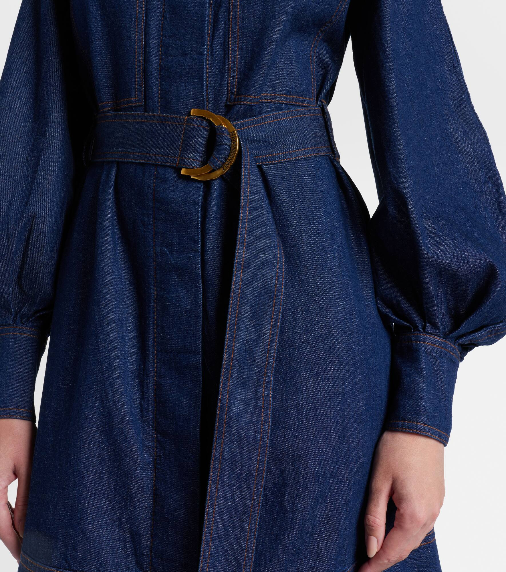 Denim midi dress - 5