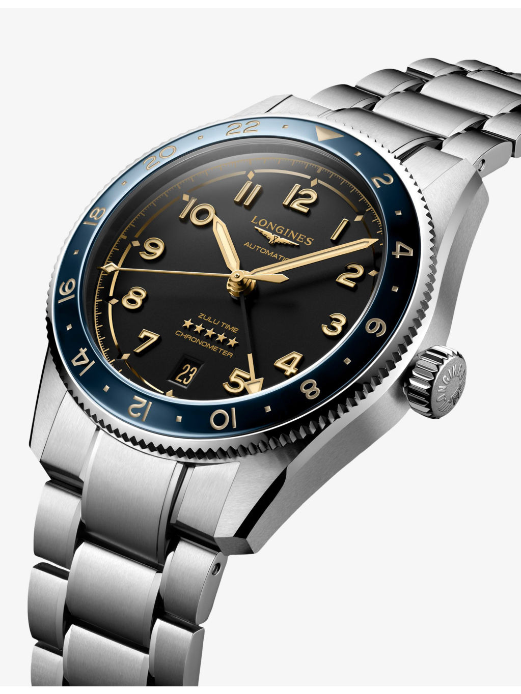 L3.802.4.60.6 Spirit Zulu Time Stainless-Steel and Ceramic Bezel 39mm Automatic Watch - 4