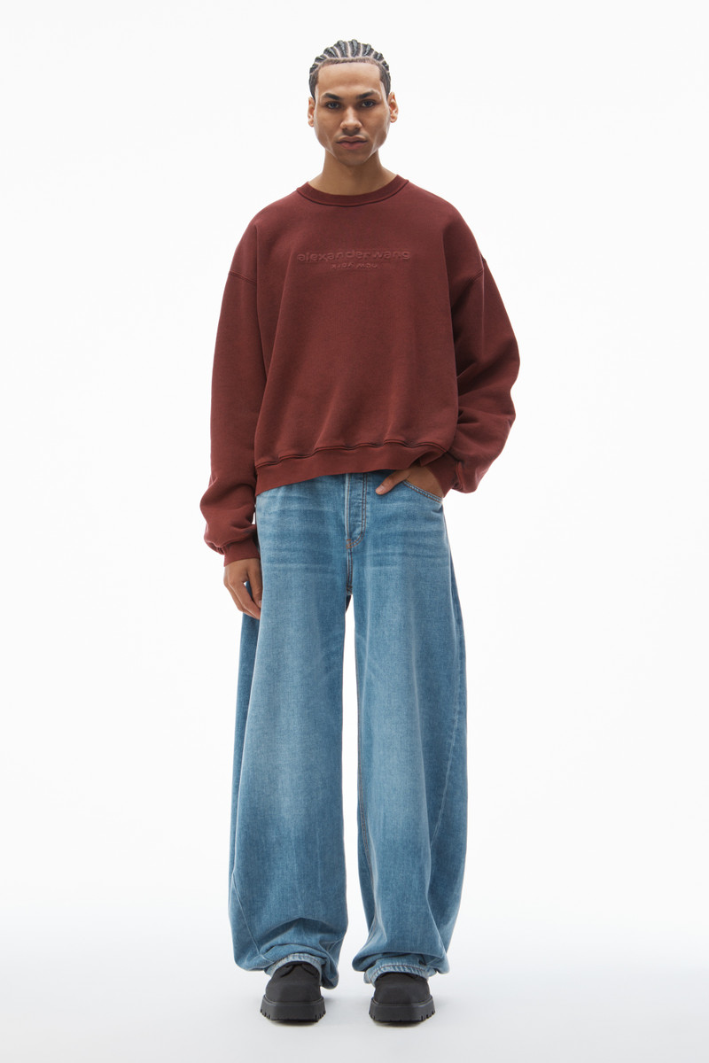 Alexander Wang logo-embossed sweatshirt in cotton outlook