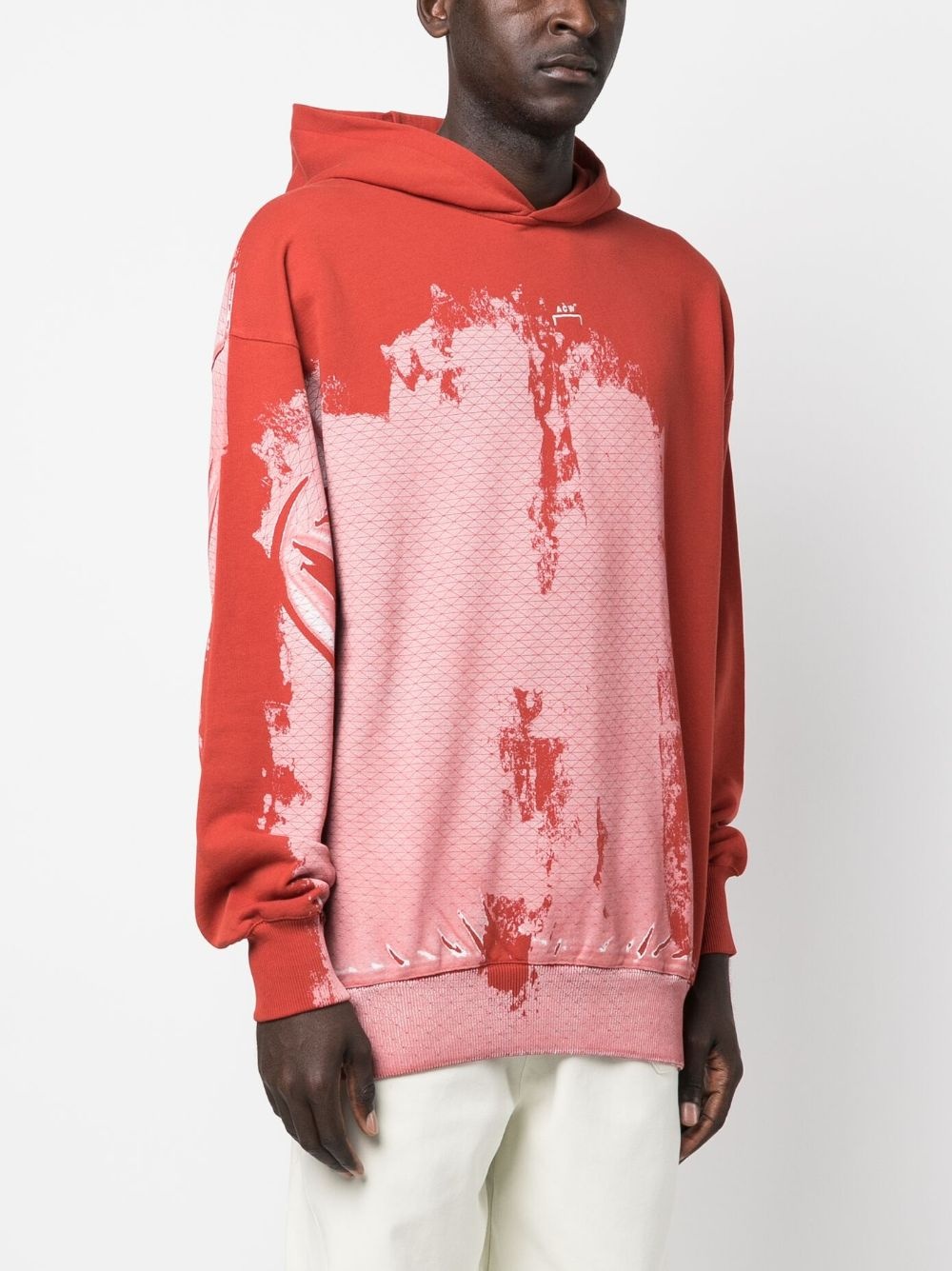 tie-dye effect hooded sweatshirt - 3