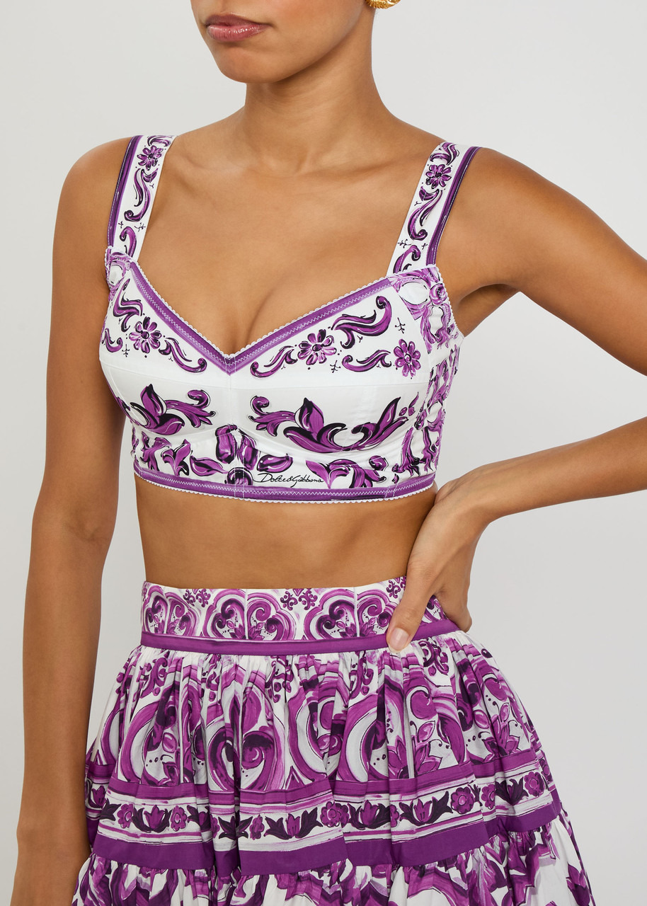 Dolce & Gabbana Printed Cotton-blend Crop top - 5