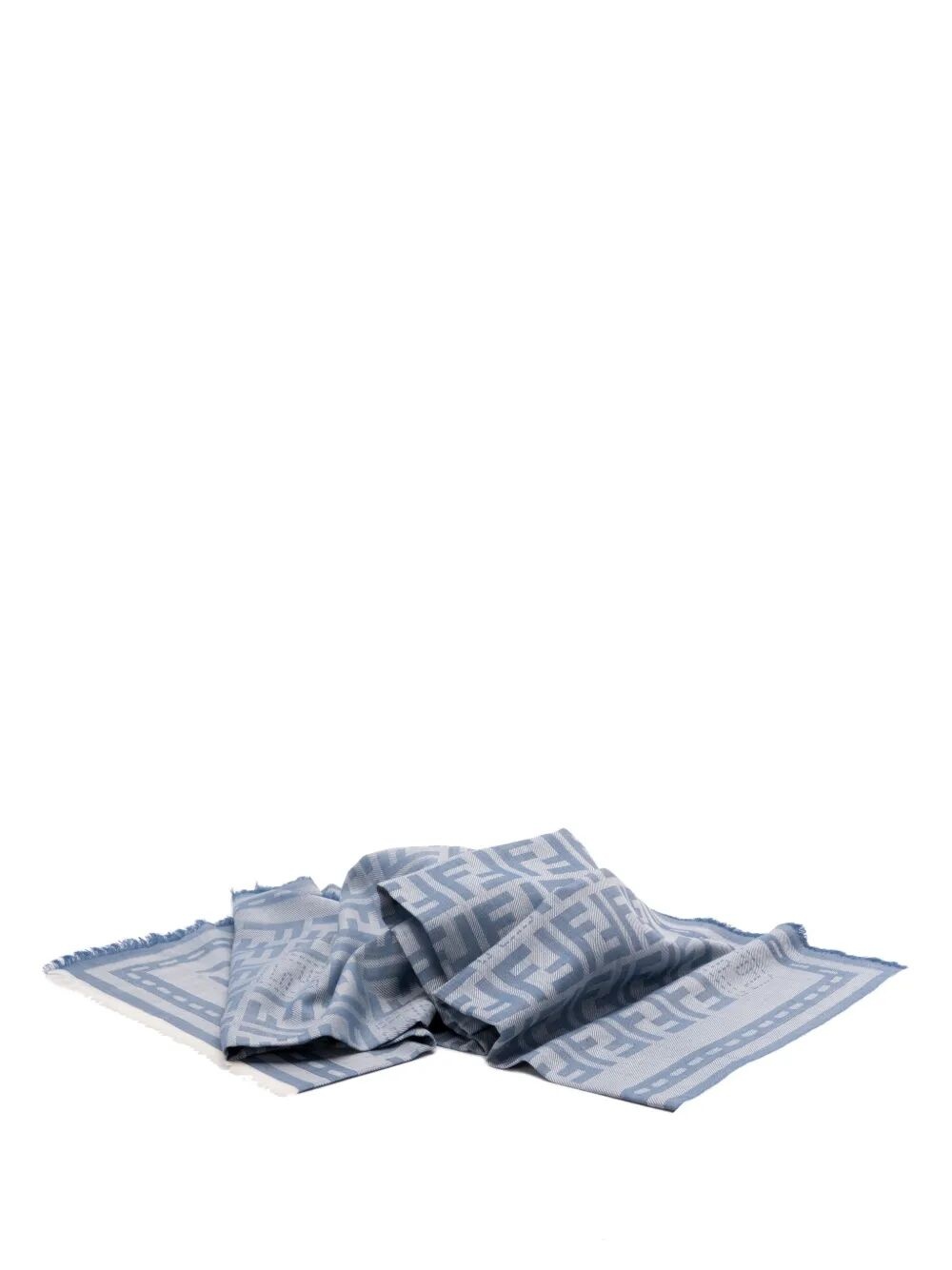 Fendi Women Ultra-Lightweight Wool Ff Shawl - 2