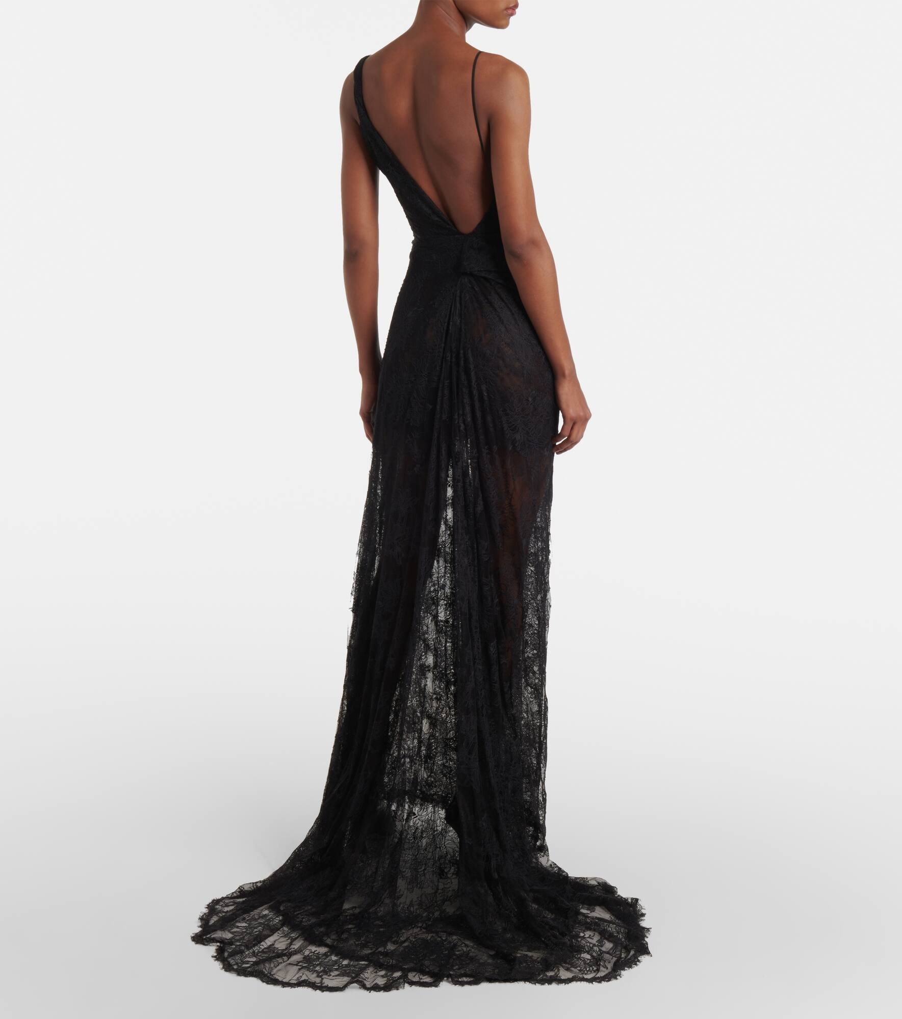 Bridal Lace Minerva semi-sheer open-back gown - 3