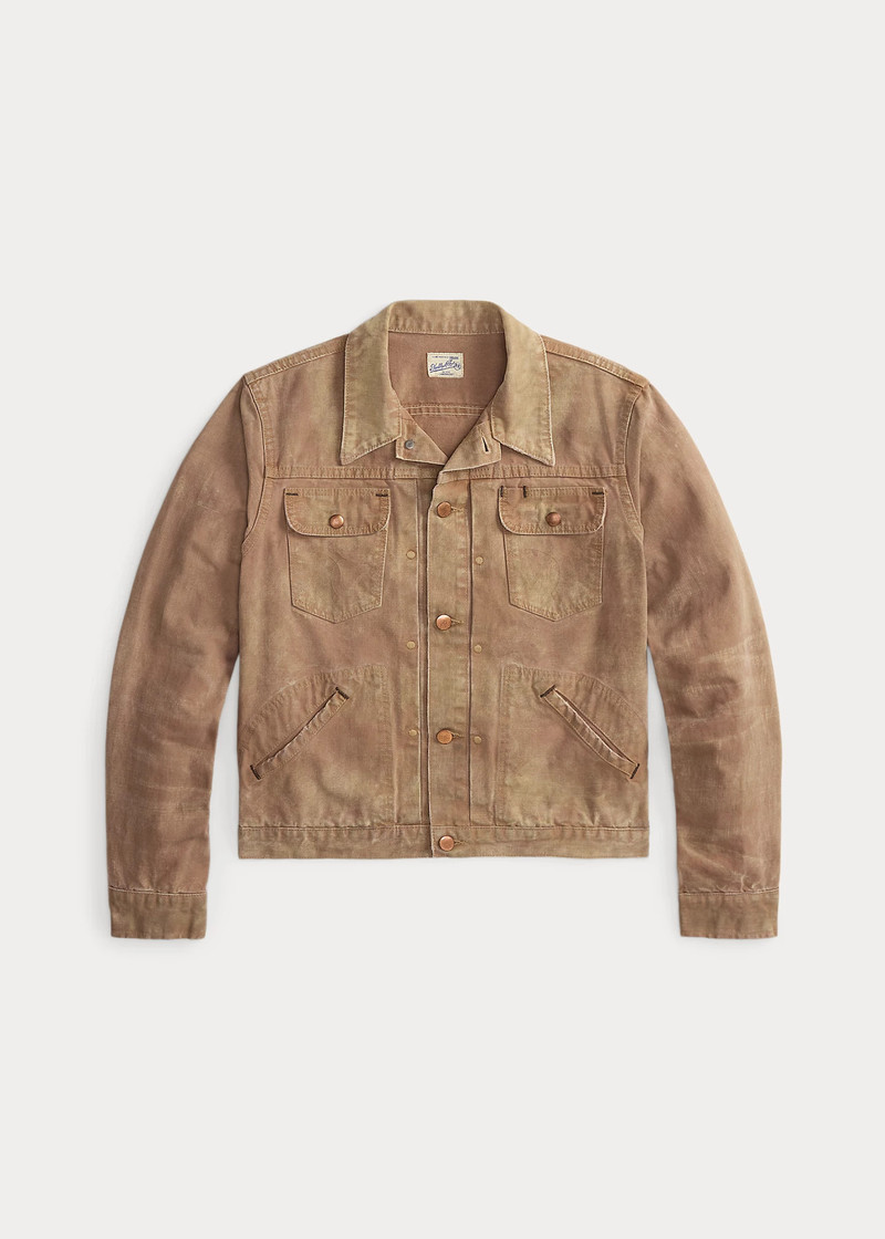 Distressed Canvas Trucker Jacket 1