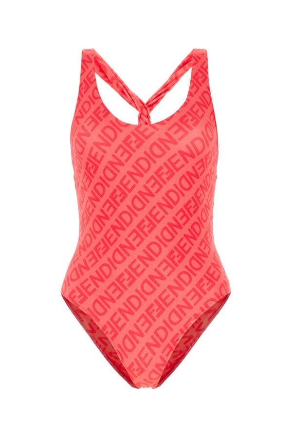 Fendi Woman Printed Stretch Nylon Swimsuit - 1
