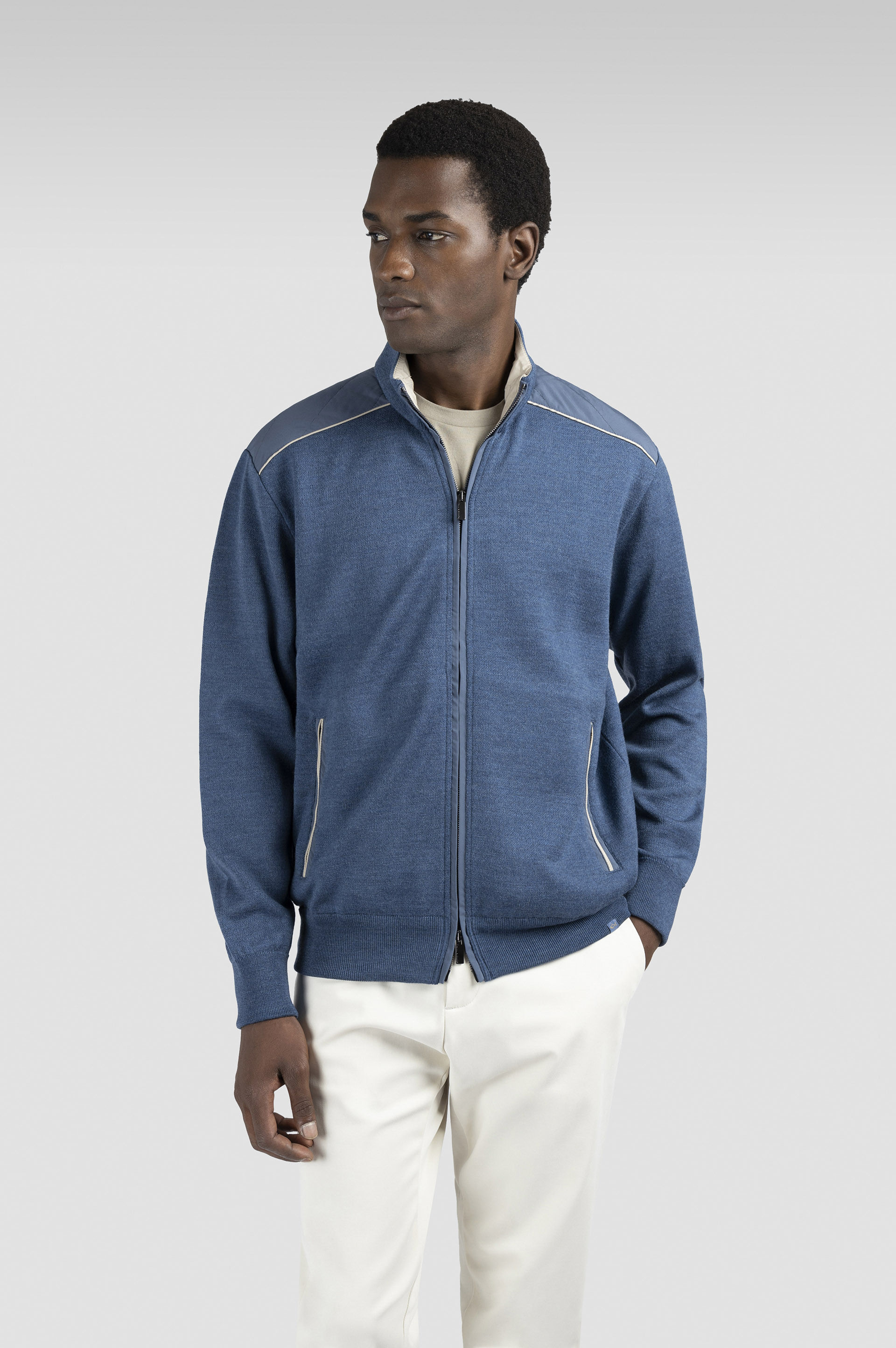 SOFT COOL TOUCH WOOL ZIP-UP SWEATER WITH TYPHOON® PLATINUM DETAILS - 6