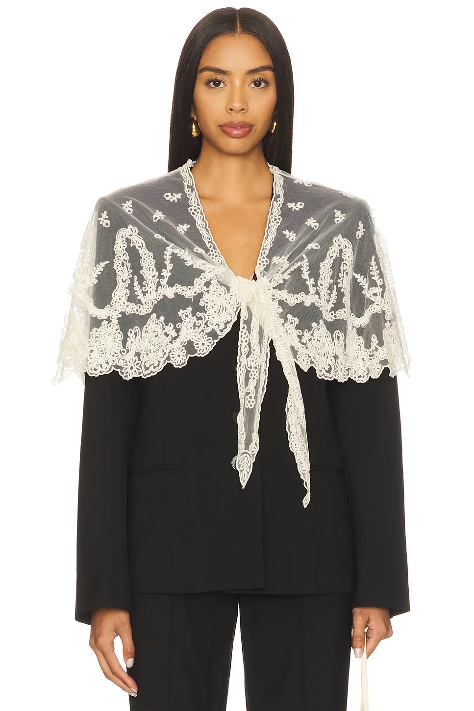 Elisa Tropical Wool Capelet Jacket - 1