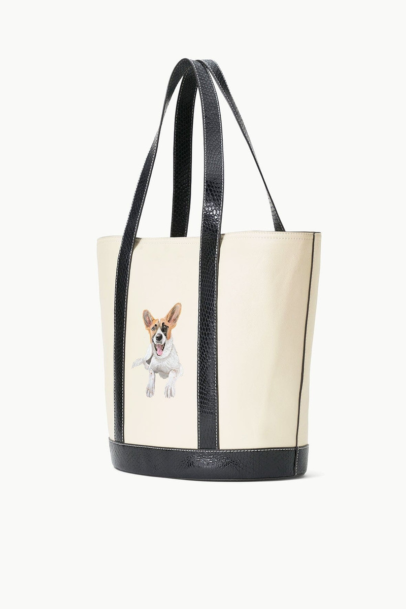STAUD STAUD CUSTOM ALLORA TOTE CREAM BLACK outlook