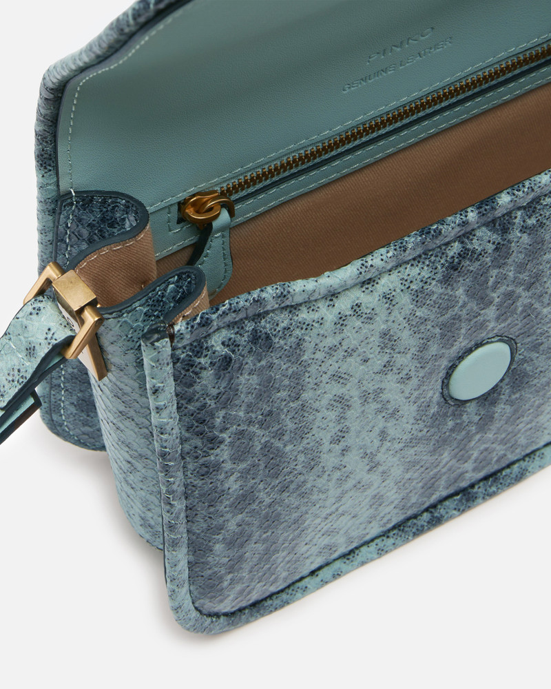 REPTILE PRINT LOVE BAG SQUARE SHOULDER BAG 4