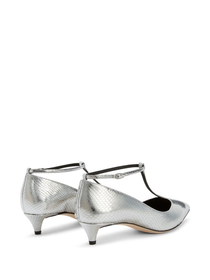 Giuseppe Zanotti Olivia 35mm metallic-effect leather sandals outlook