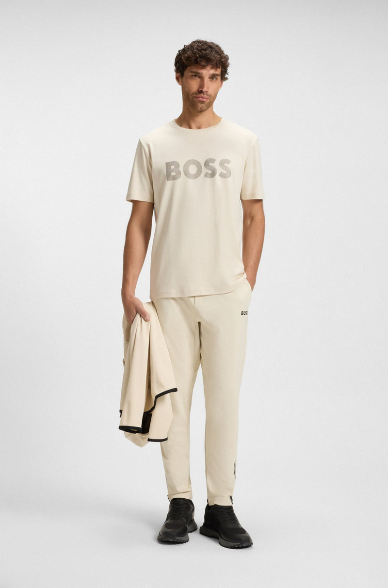 BOSS PIMA-COTTON T-SHIRT WITH GLOSS LOGO outlook