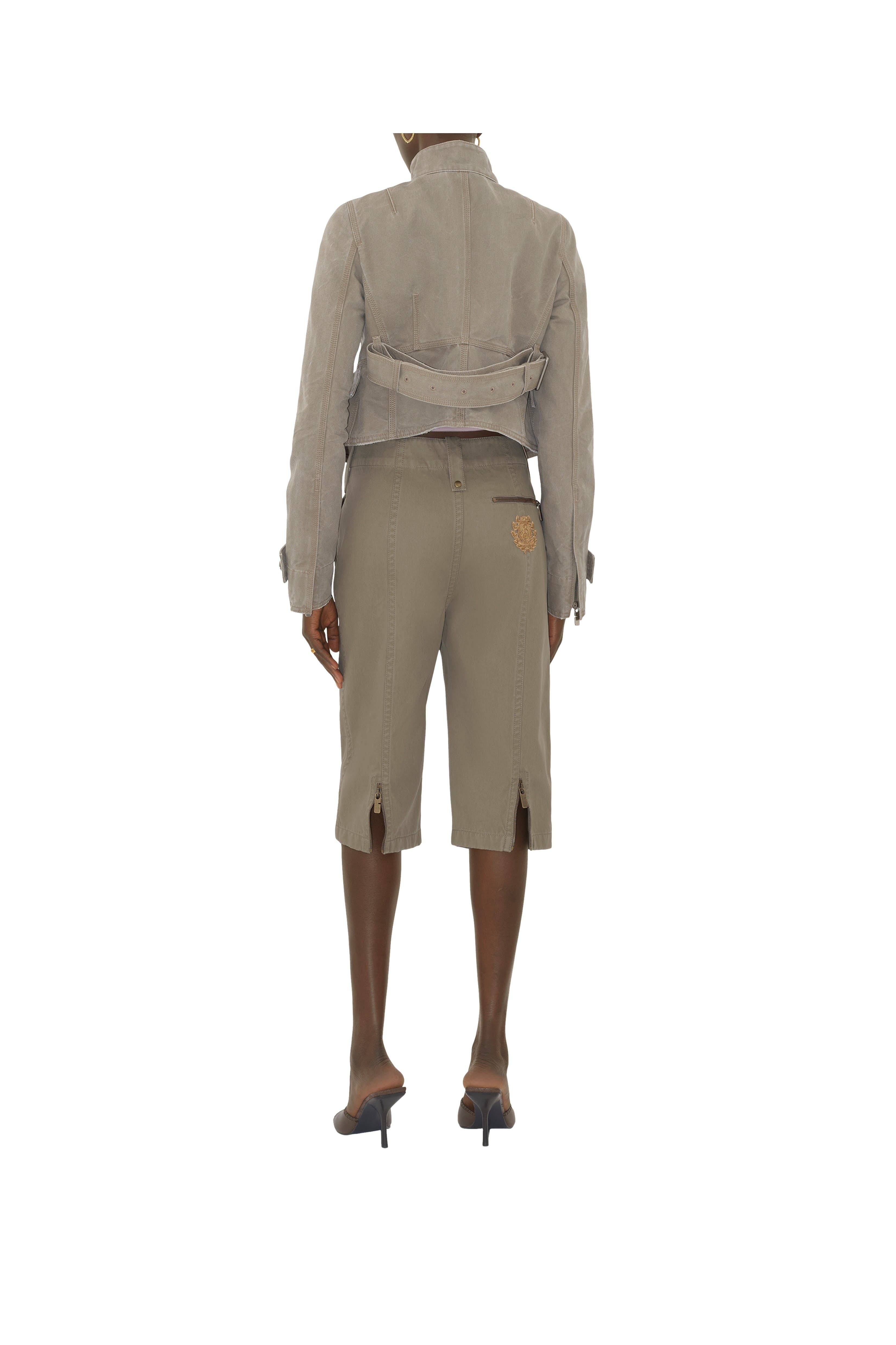 burberry B Crest Cotton Tailored Jacket in Quill at Nordstrom - 4