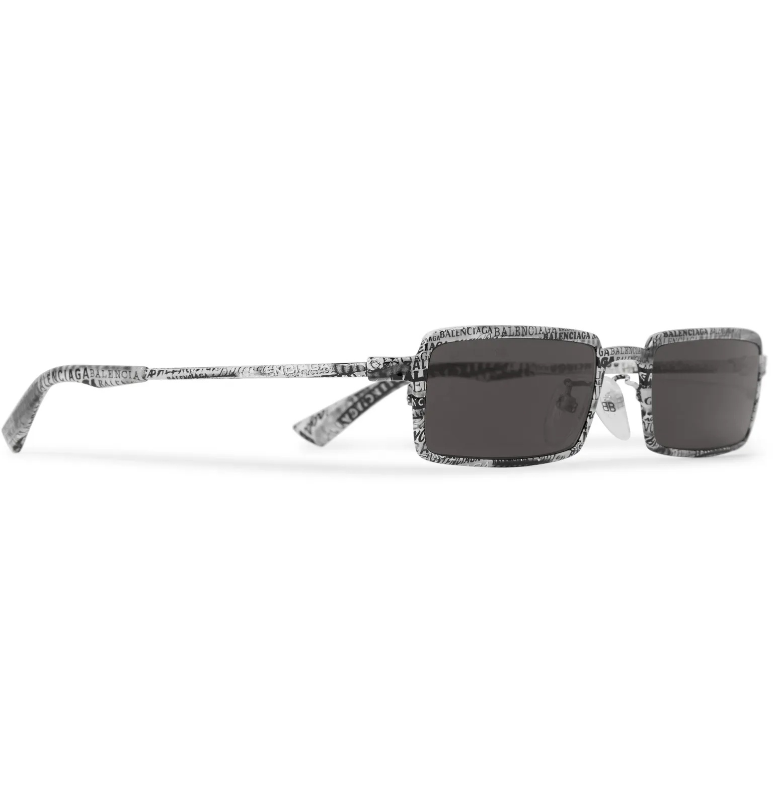 Rectangle-Frame Logo-Print Acetate Sunglasses - 2