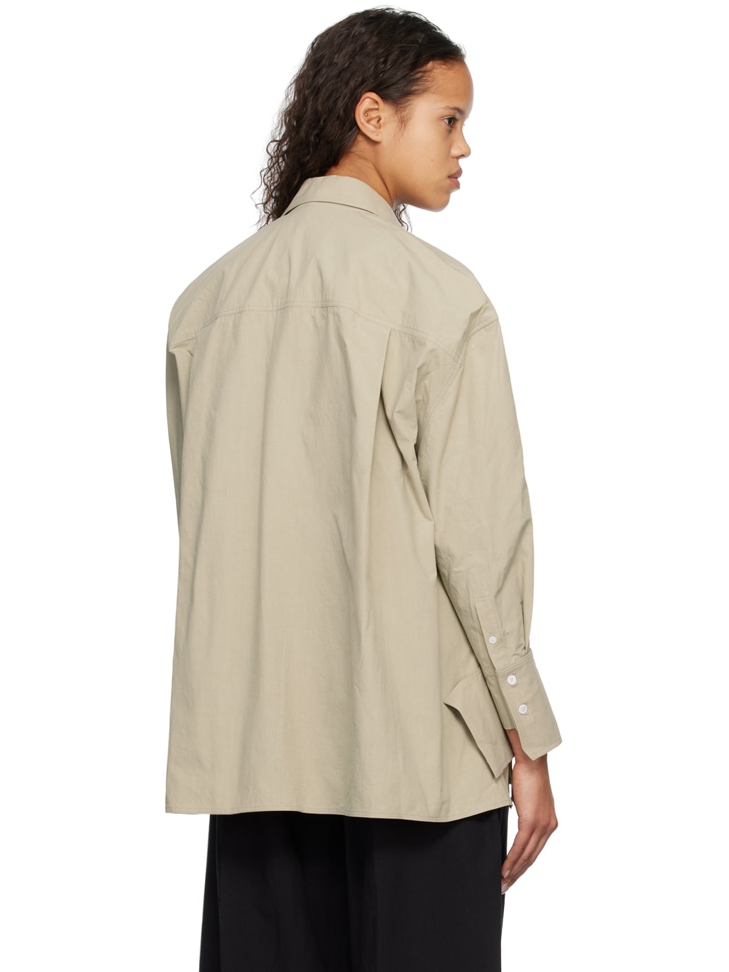 Green Crinkled Shirt - 3