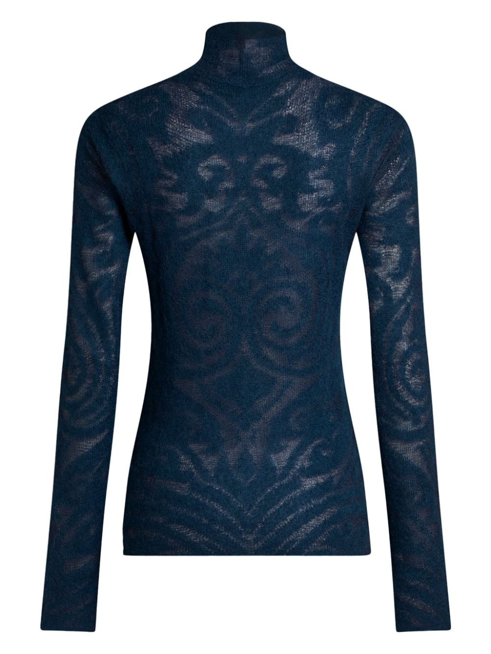 roll-neck jacquard jumper - 7