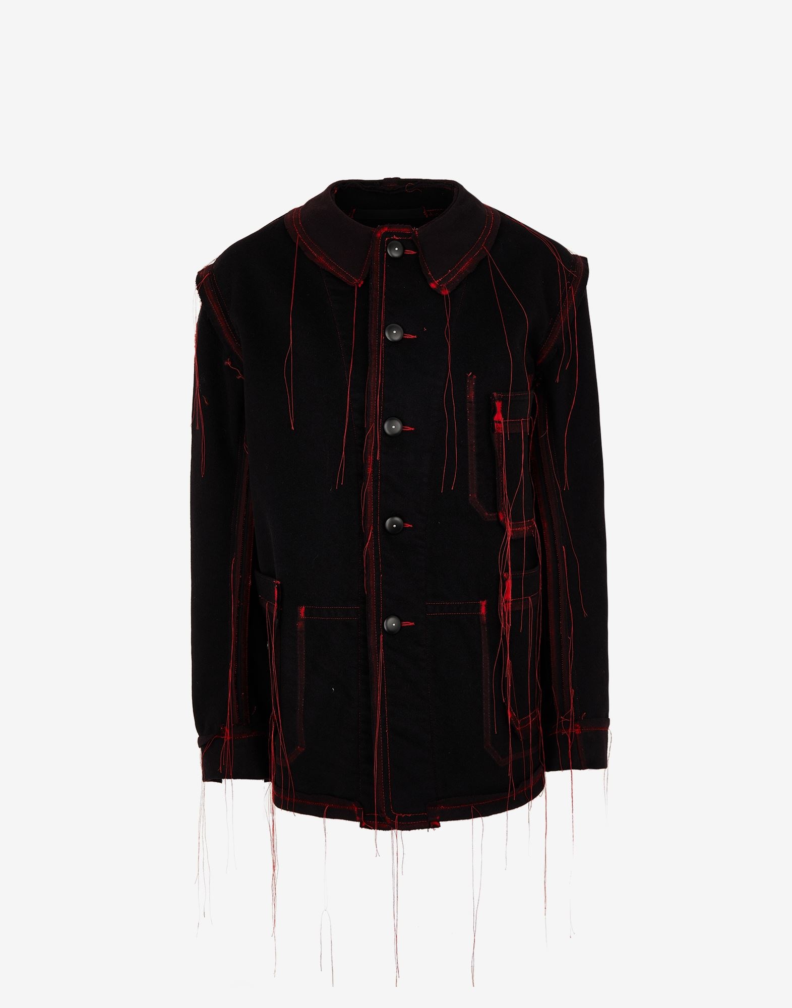 Red shadow reveal technique' workwear jacket - 1