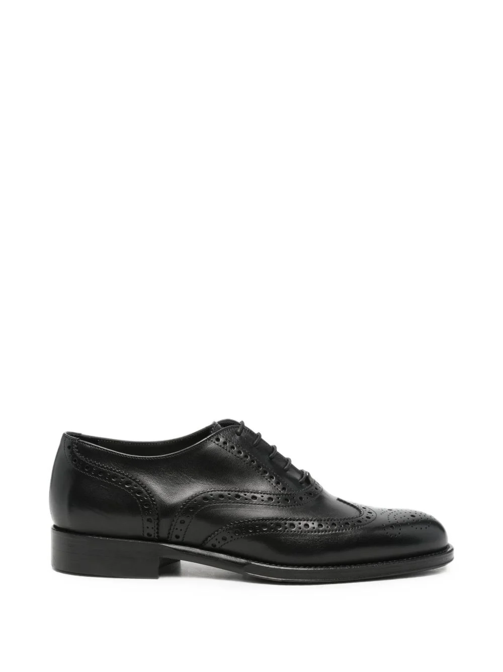brogue-detail leather lace-up shoes - 1