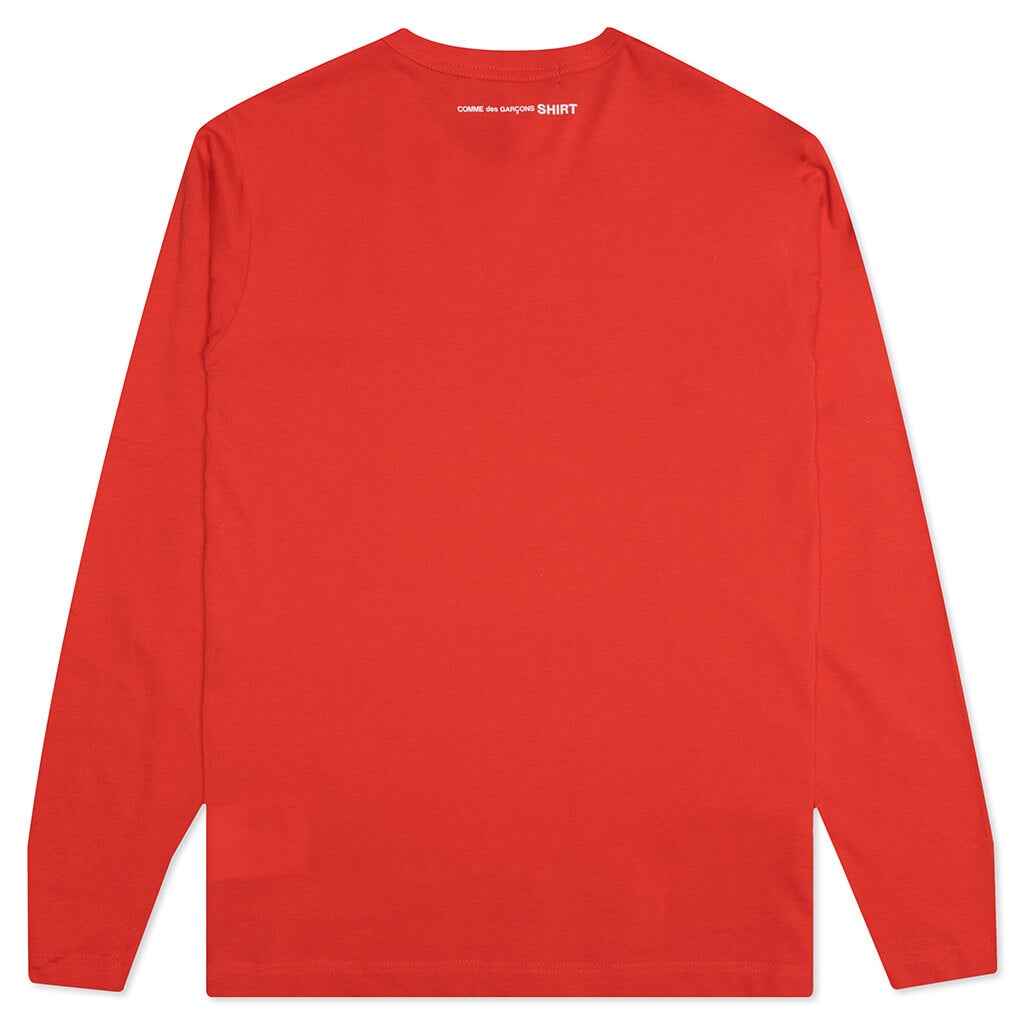 BACK LOGO L/S TEE - RED - 2