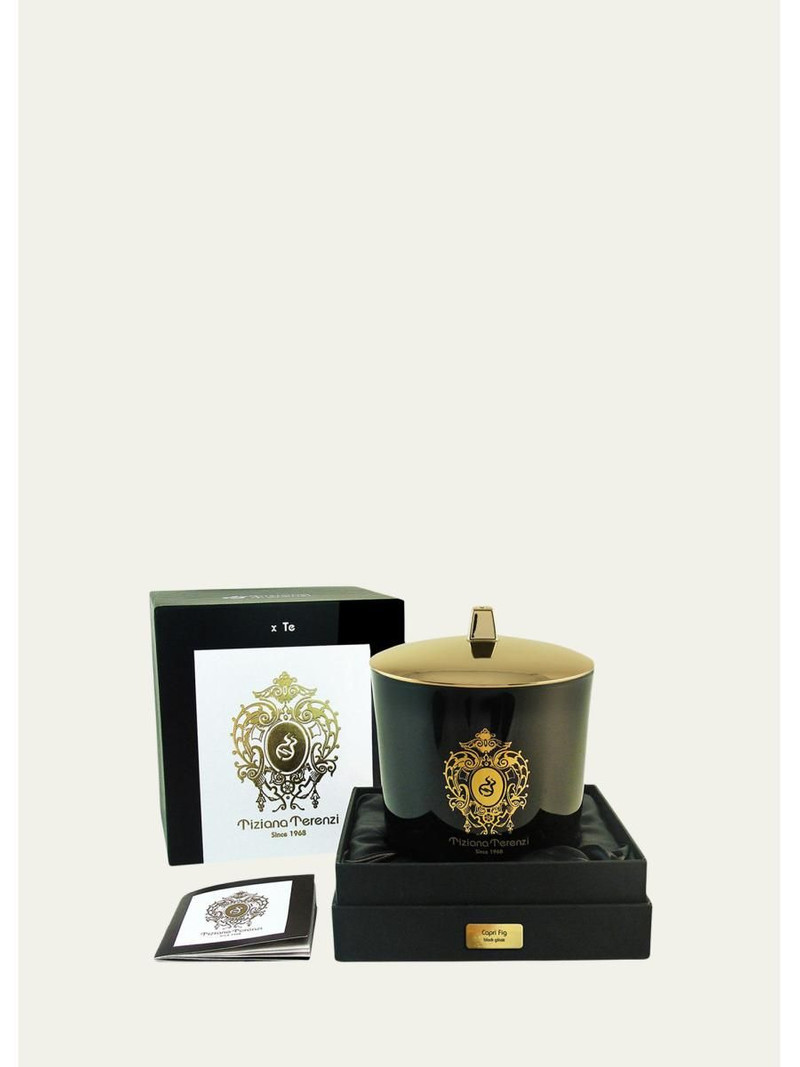 17.6 oz. Capri Fig Black Maxi Glass Candle 1