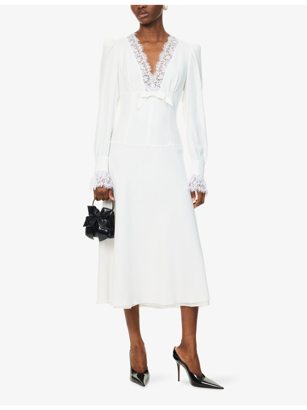 Envers Lace Woven Midi Dress - 2