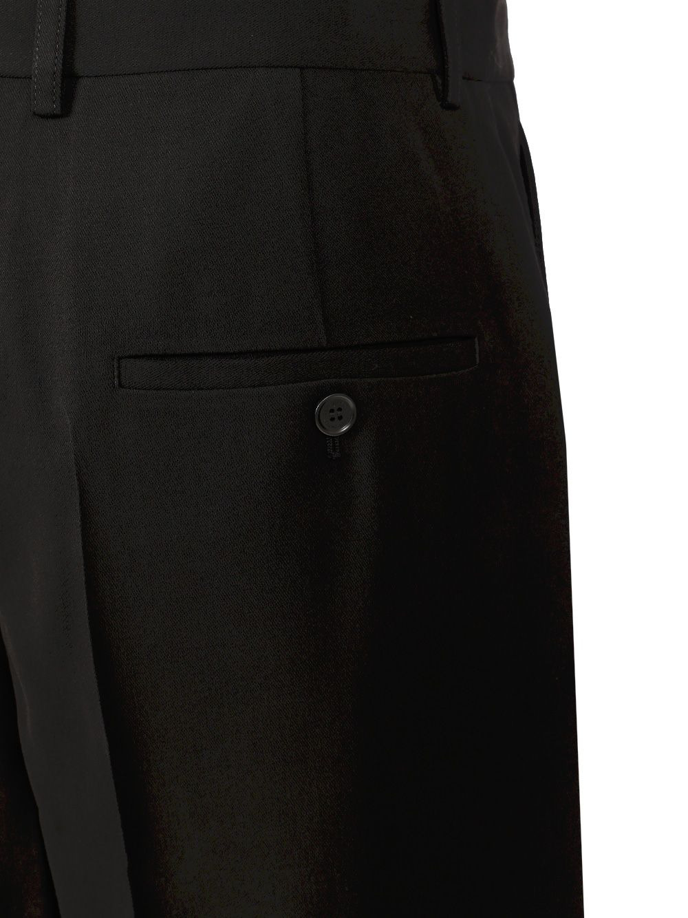 Tailored Pant In Fluid Twill Wool Trousers Black - 5