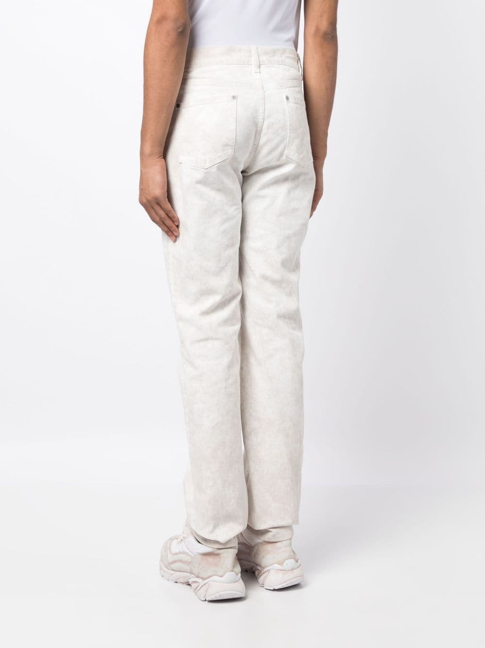 bleached-wash slim-cut jeans - 4