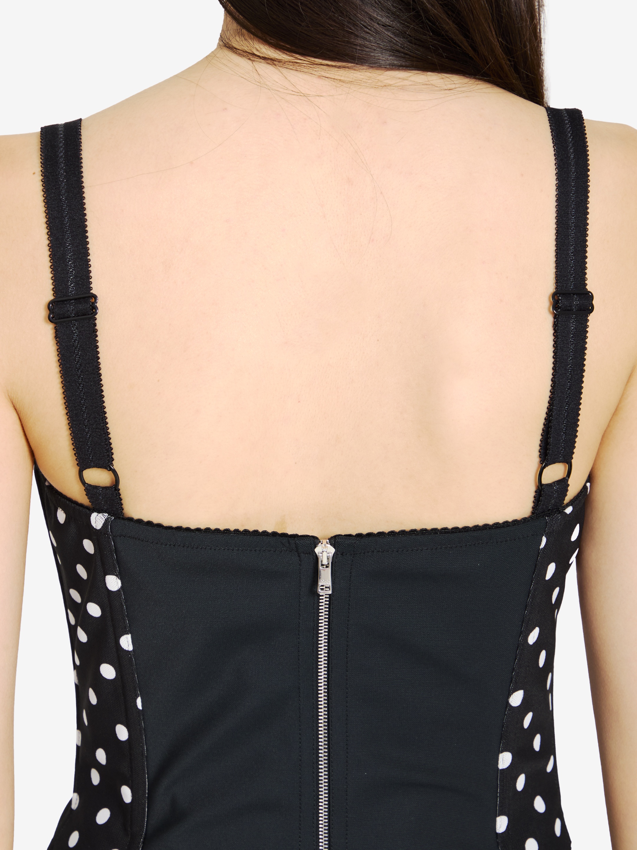 Bustier top with Polka-dot print - 4