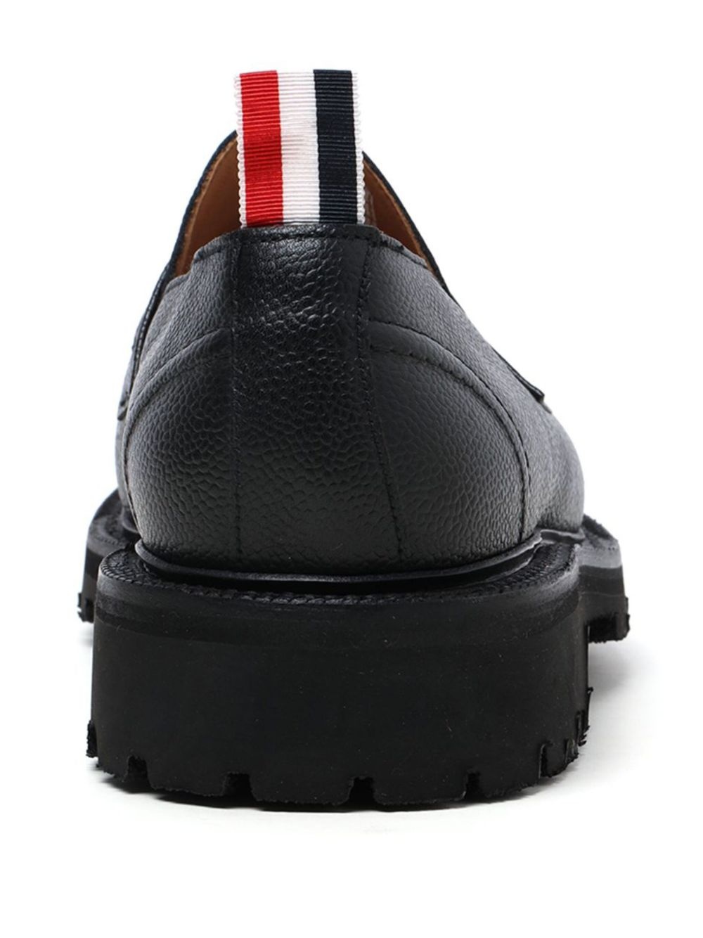 grosgrain-loop round-toe loafers - 5