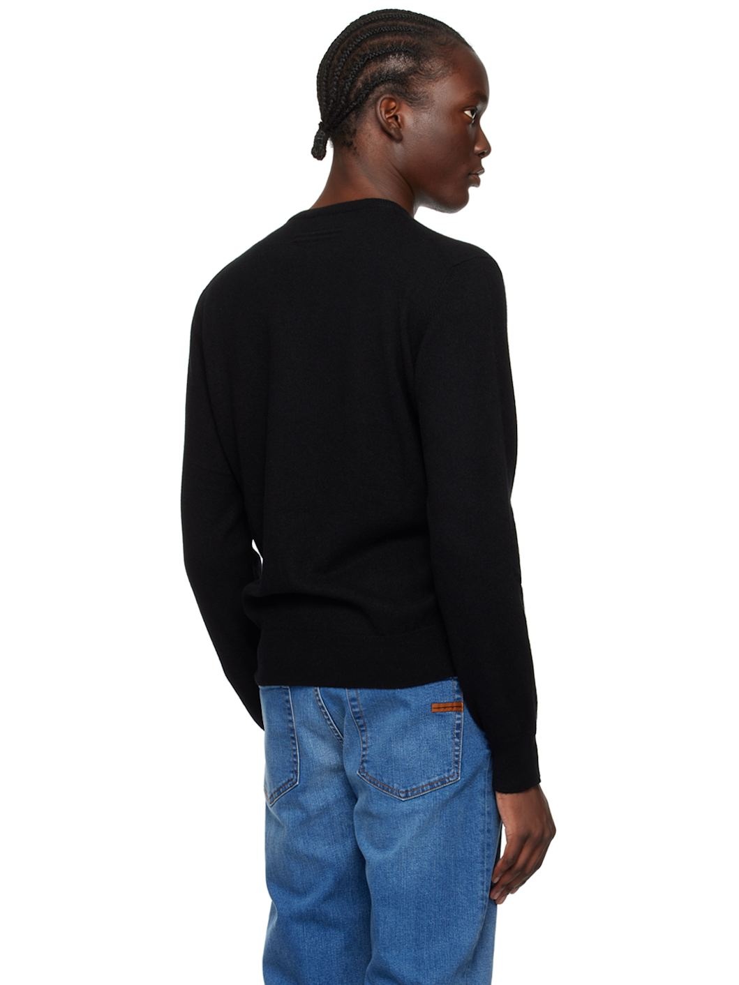 Black Ribbed Sweater - 3