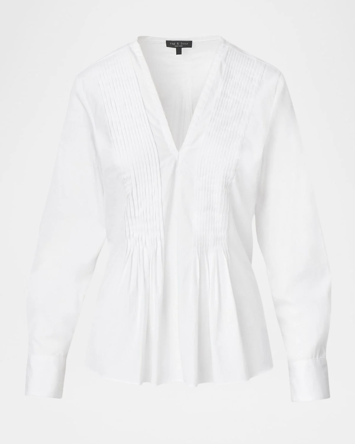 Asher Pleated Long-Sleeve Blouse - 1