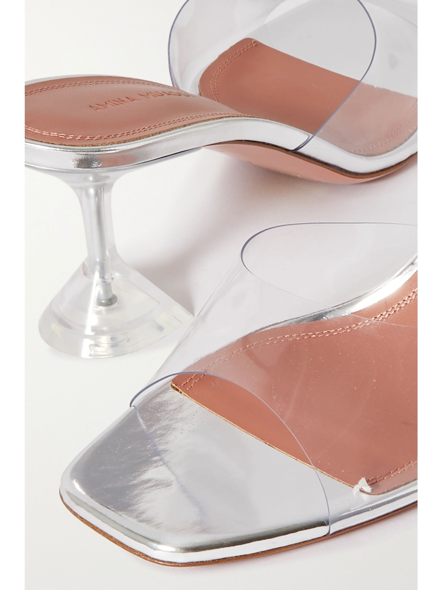 Lupita Glass PVC mules Clear - 4