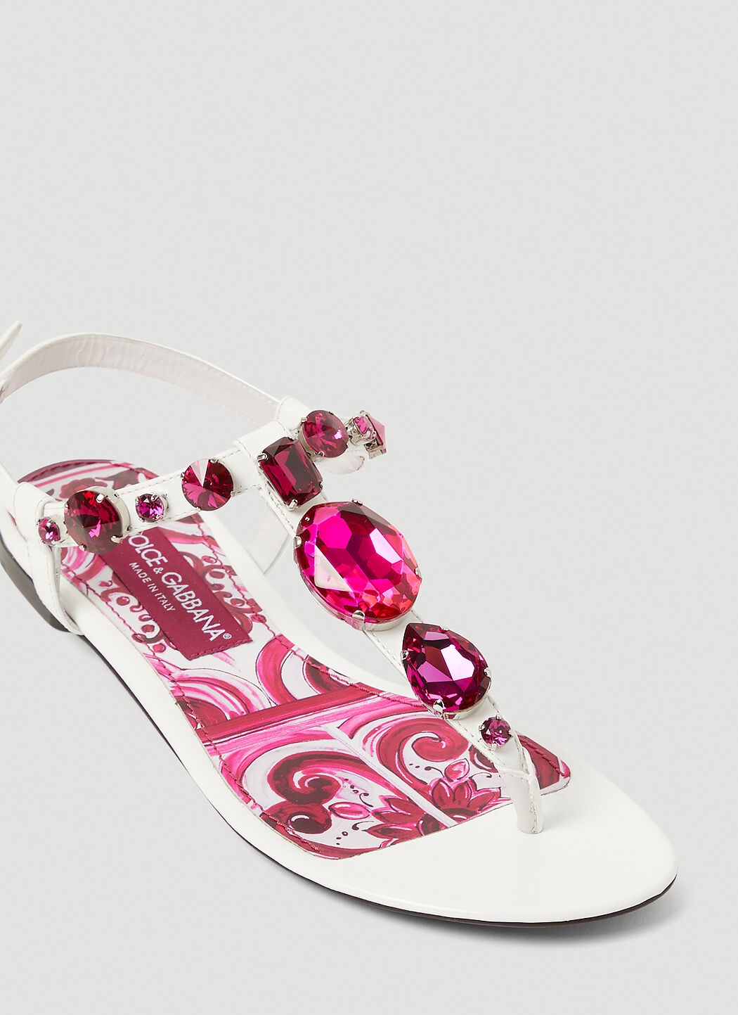 Crystal Embellished Majolica Sandals - 5