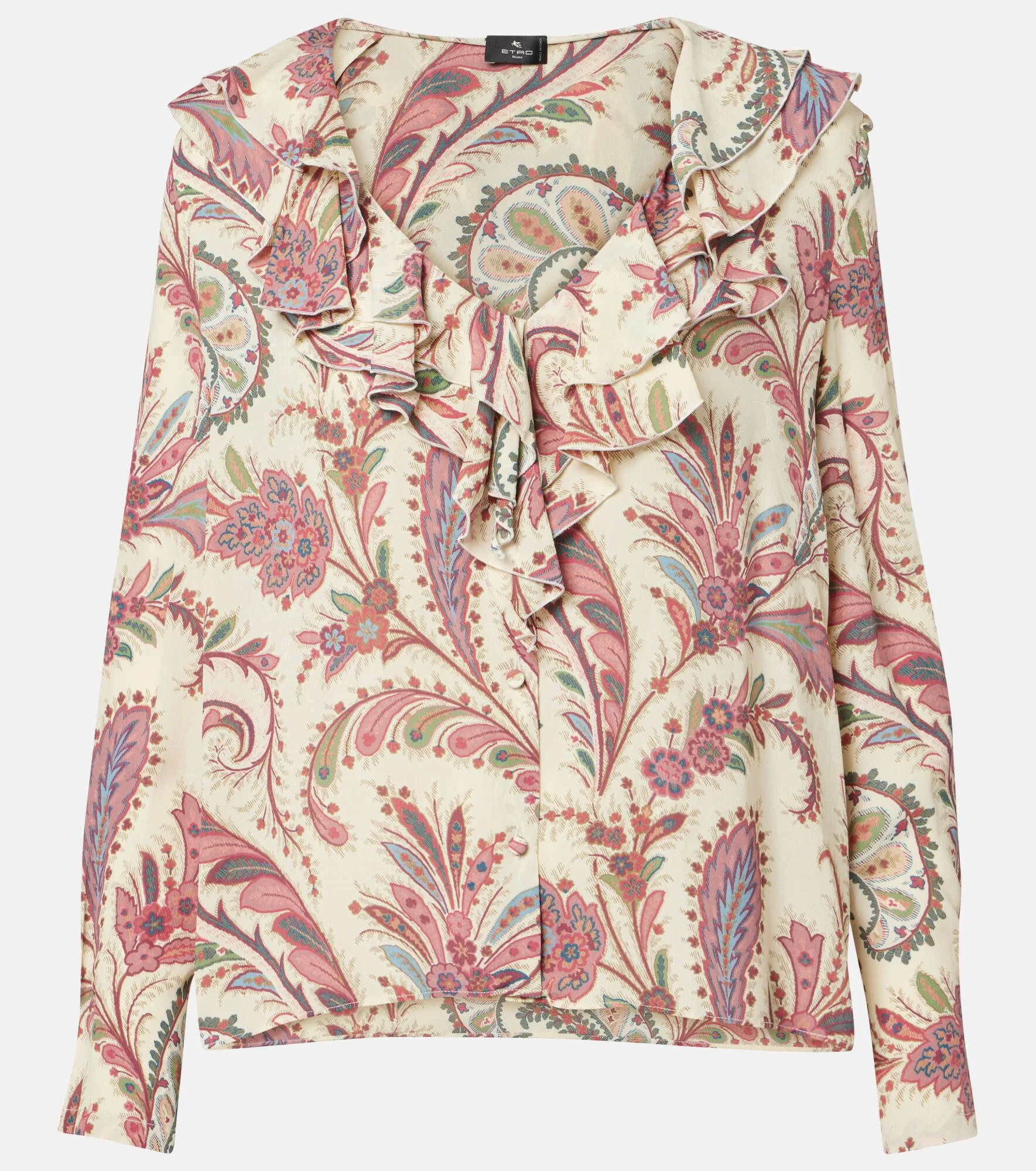 Printed ruffled blouse - 1
