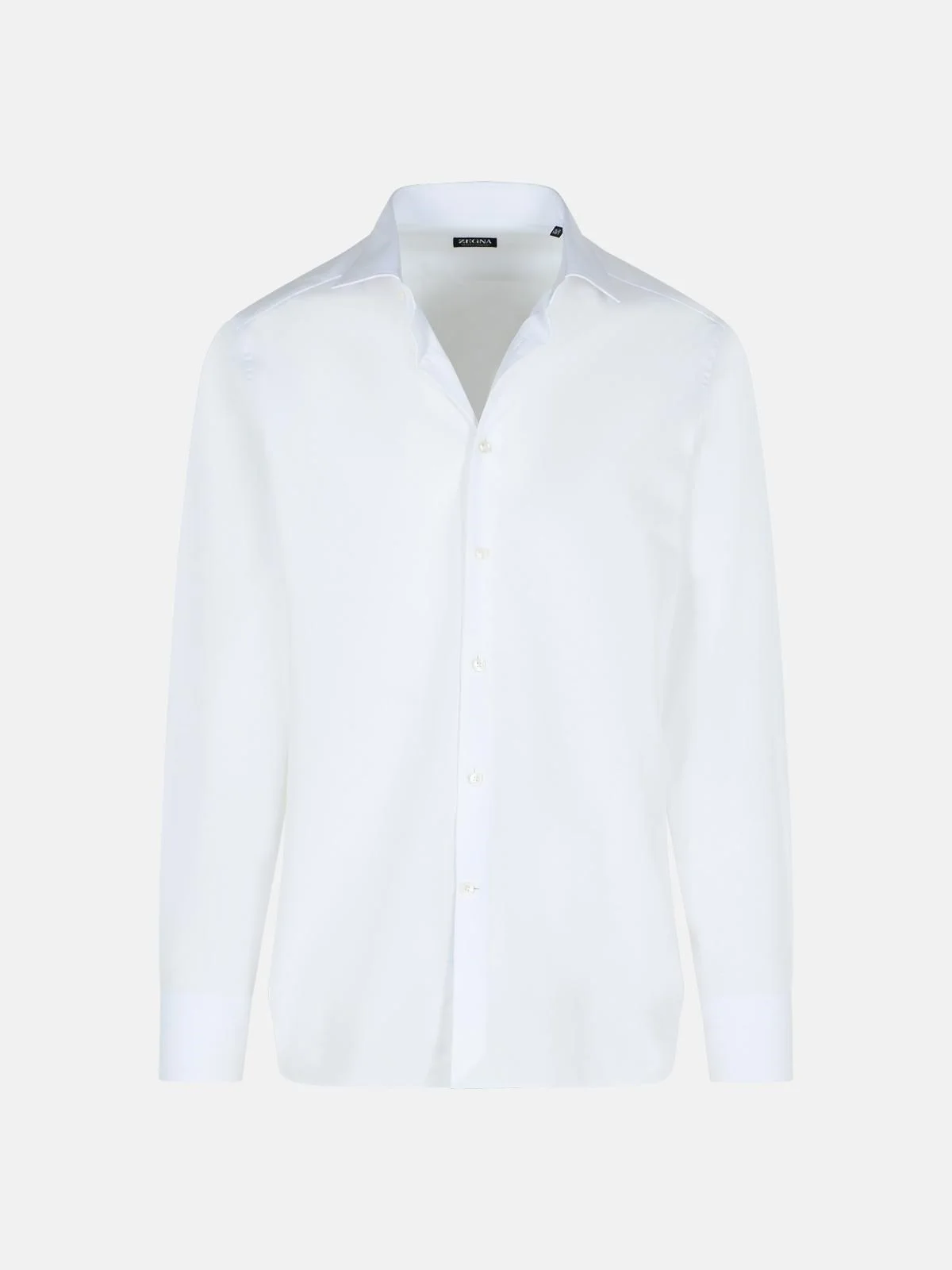 'TROFEO' WHITE COTTON SHIRT - 1
