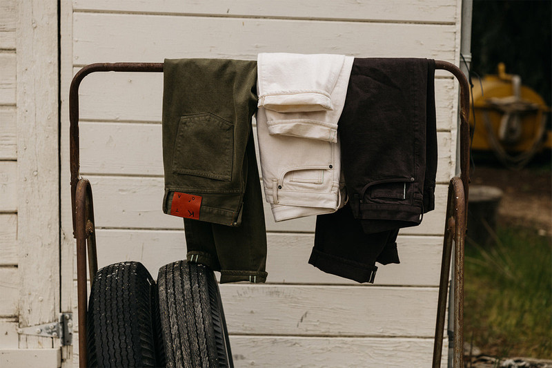 The Barrel Classic Straight Natural Slub - Military Green 14oz Selvedge 3