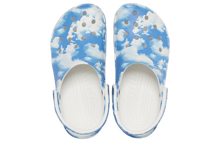 Crocs Classic Sandals Blue White Unisex 'Blue White' 206868-100 - 5