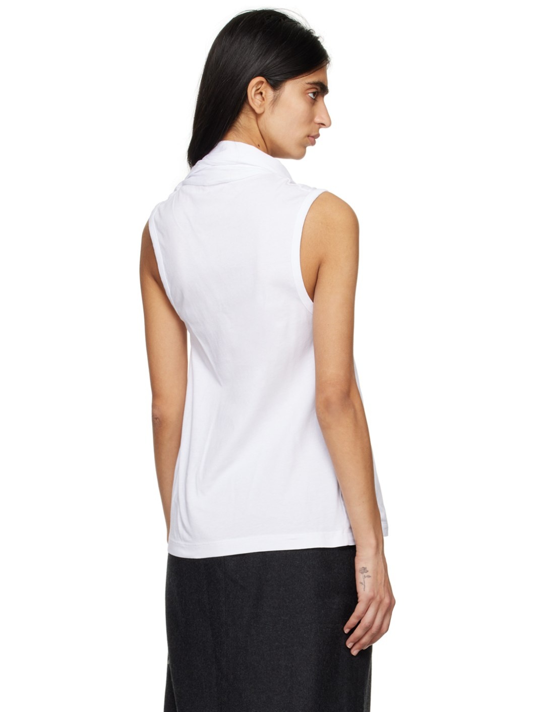 White Layered Tank Top - 3