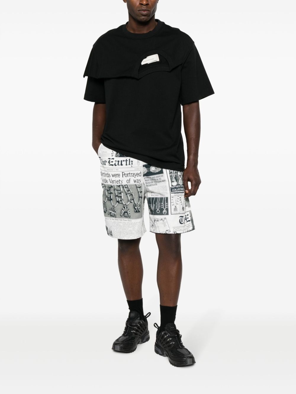 graphic-print cotton shorts - 2
