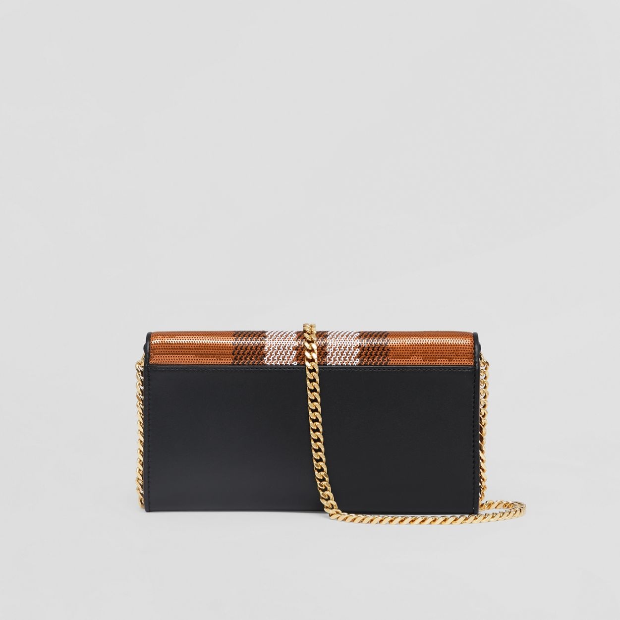 Sequinned Check Lola Wallet with Detachable Strap - 6