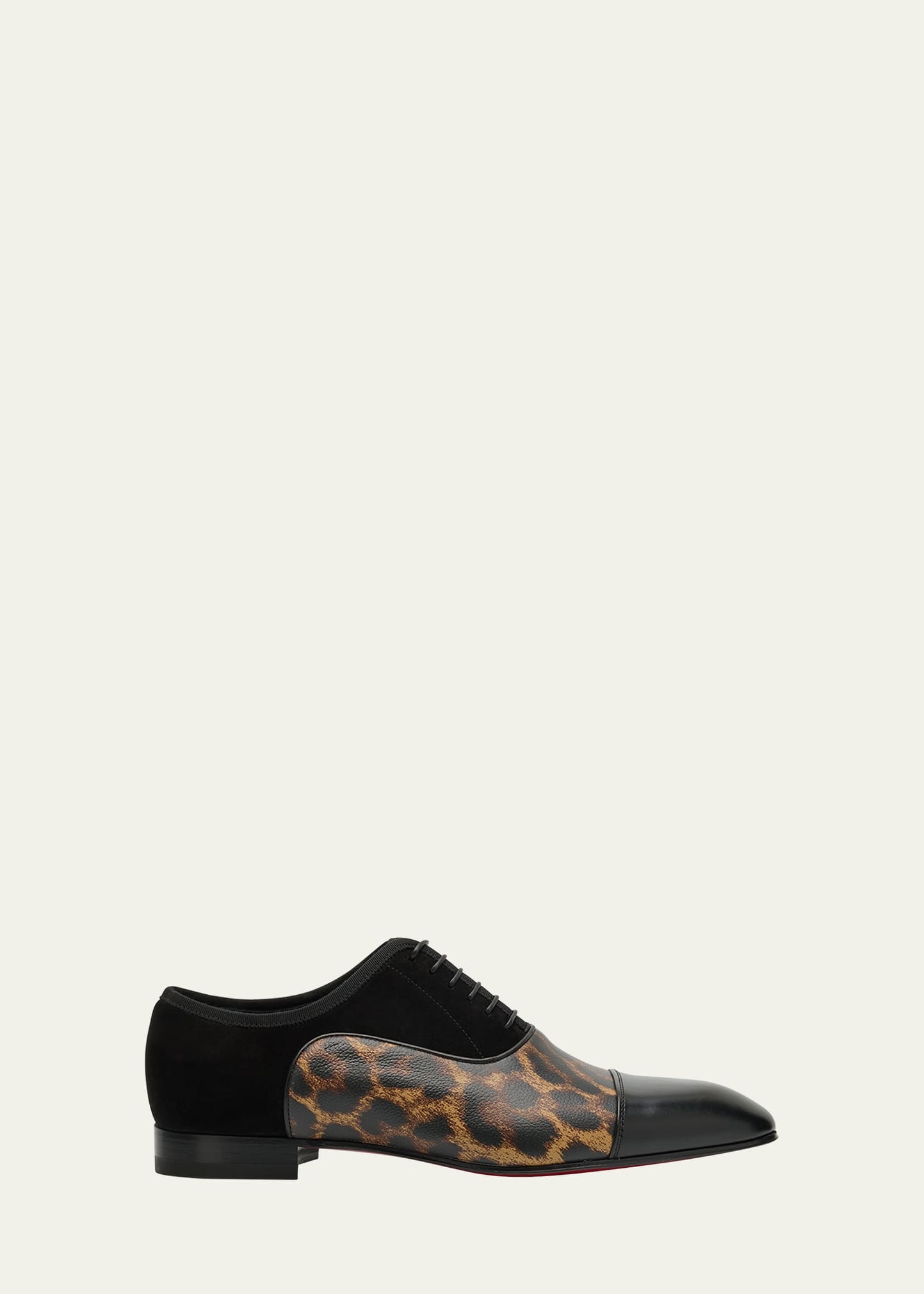 Men's Greggo Mixed Leather Red Sole Tuxedo Lace-Ups - 1