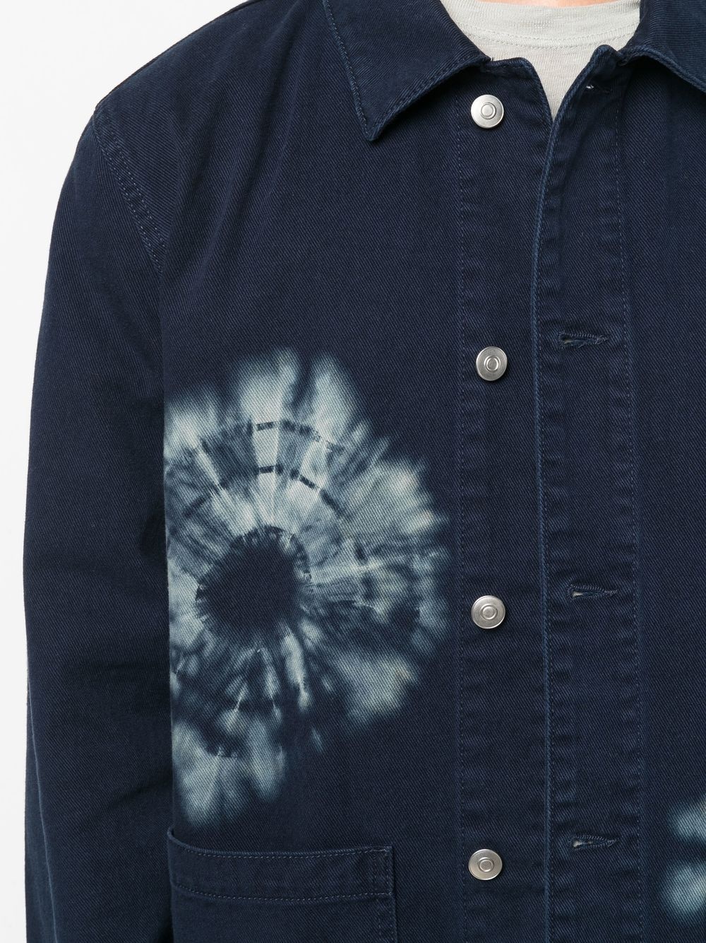 tie-dye denim shirt - 5