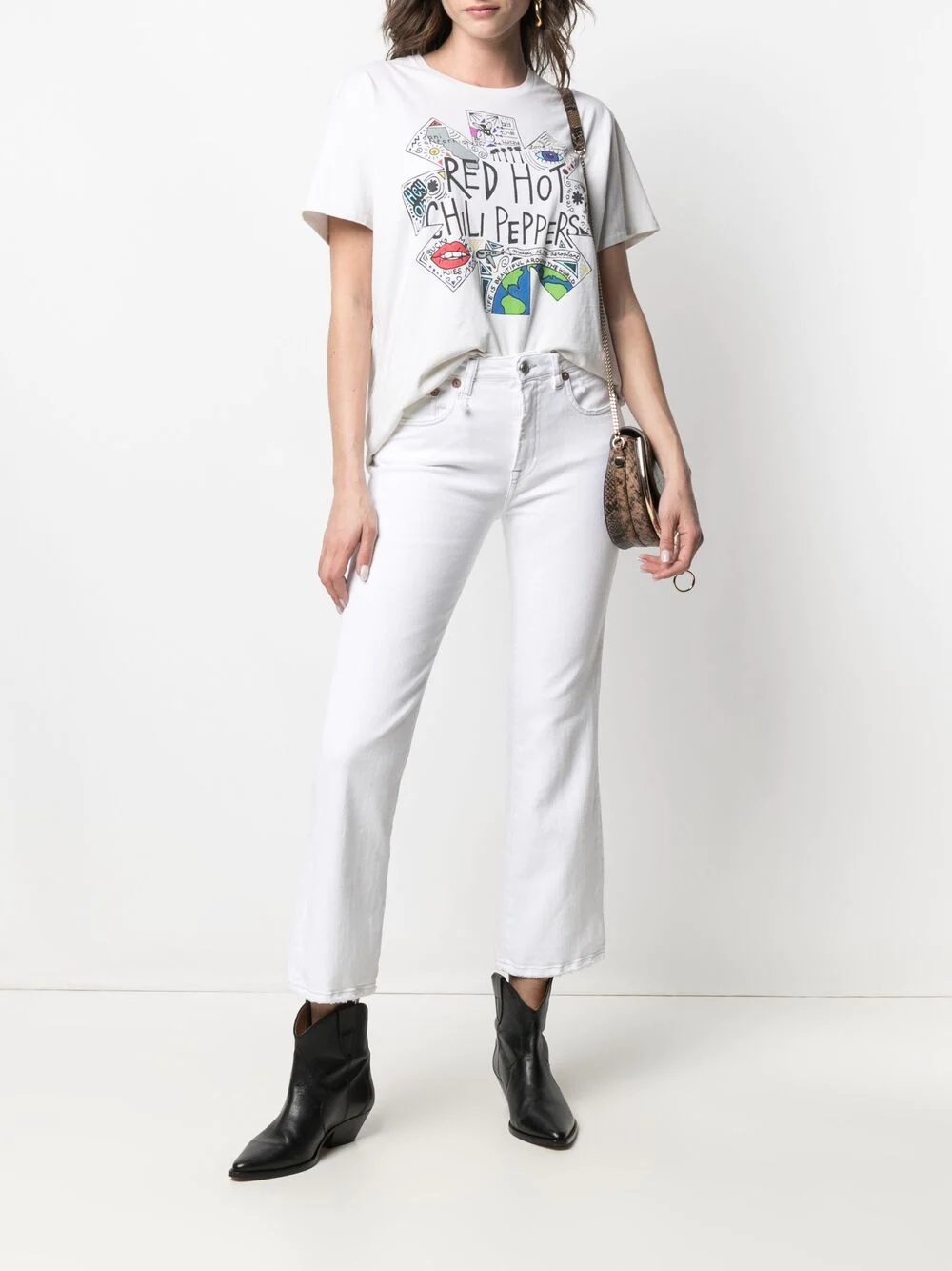 flared cropped jeans - 2