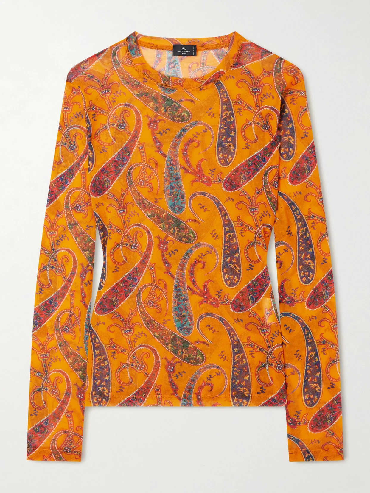Paisley-print Mesh Top - 1